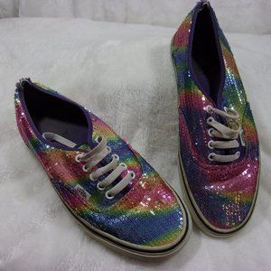 S-61 VANS OFF THE WALL SEQUIN RAINBOW SNEAKER